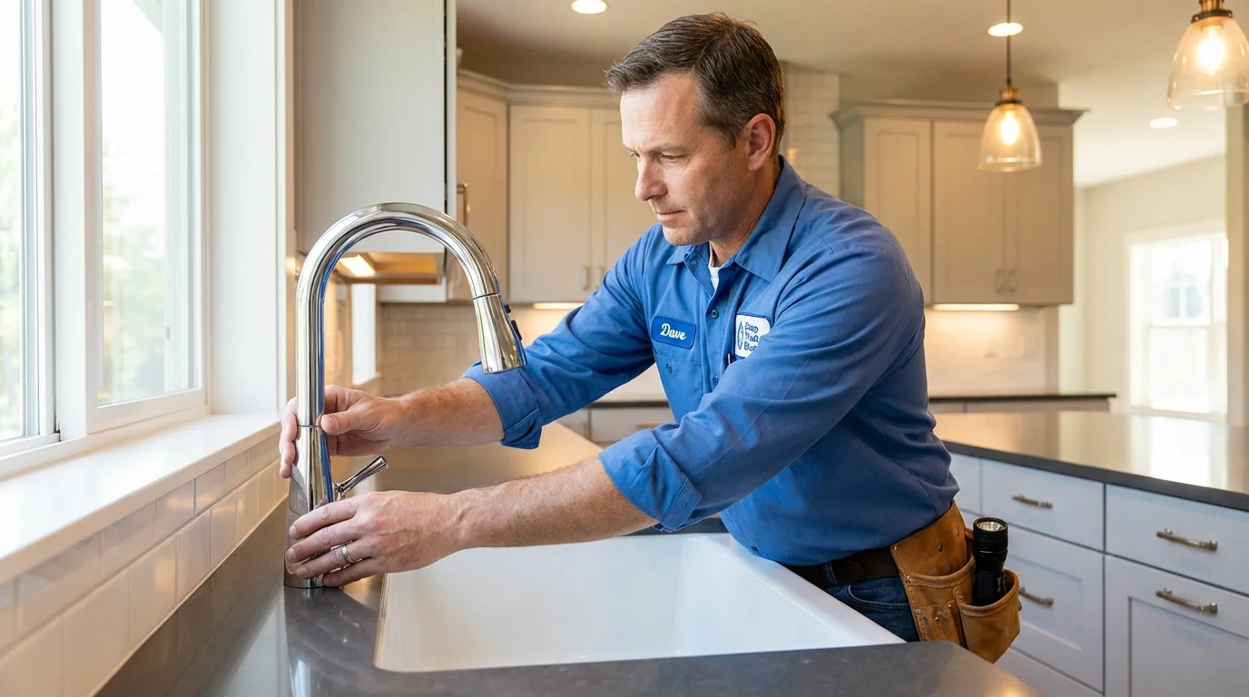 Kitchen faucet installation by Johns Plumbing LLC in Sandoval